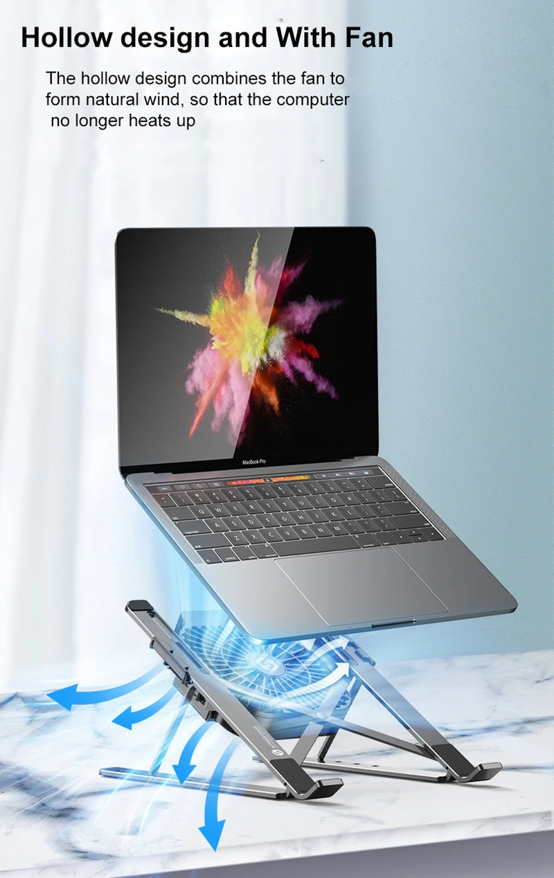 dobrável liga alumínio notebook cooler pad titular