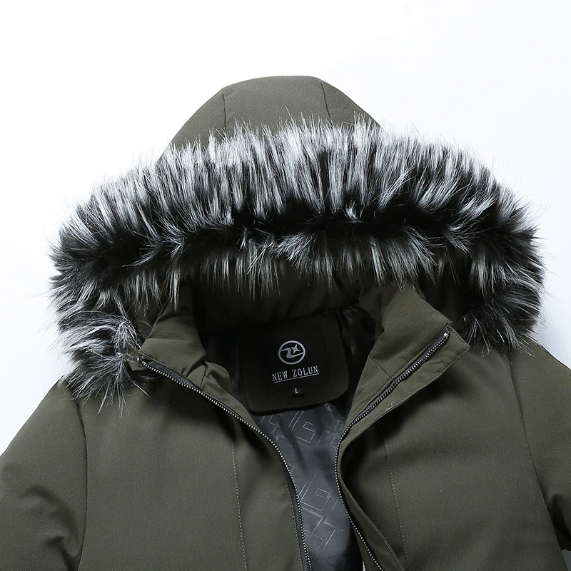 Мужская куртка, новинка, Мужская Зимняя парка с меховым капюшоном, ветрозащитная теплая куртка, Мужская длинная пуховая куртка, jaquetas masculina de inverno