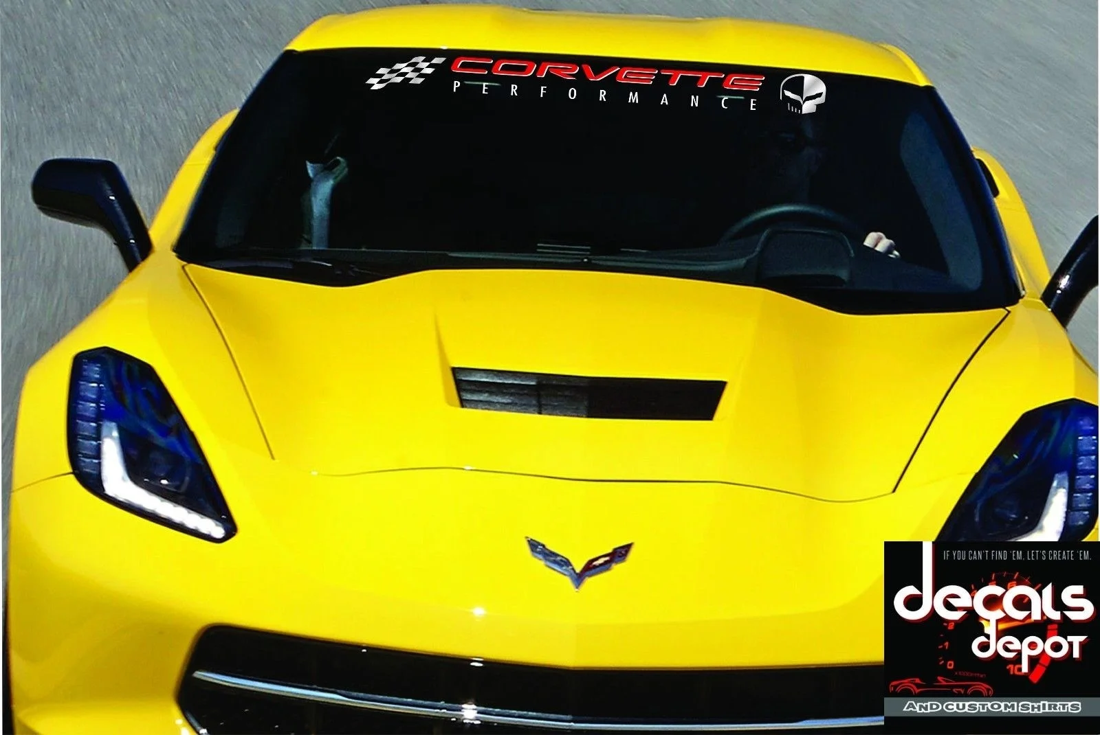 Графические Наклейки для Chevy Corvette C3 C4 C5 C6 C7 ZO6 ZR1 Stingray баннер на лобовое
