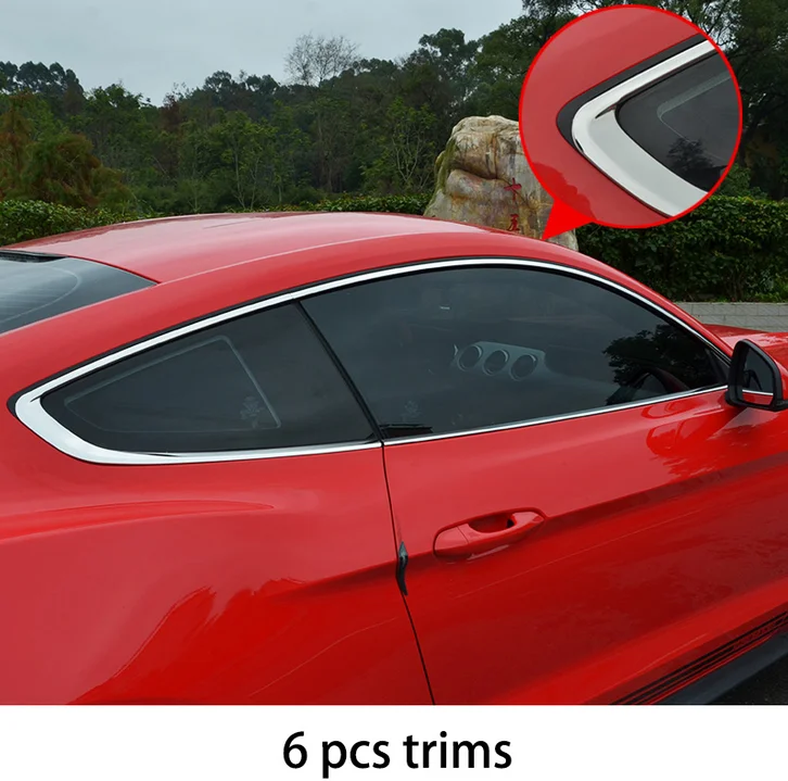 Нержавеющая сталь окна автомобиля планки для ford mustang 6th поколения