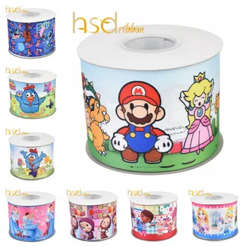 

HSDRibbon 9MM 16MM 22MM 38MM 75MM Custom printed hsd-design HT Grosgrain Ribbon 50Yards/Roll