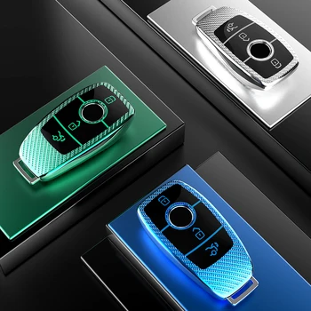 

High Quality TPU Car Key Cover Key Bag fit For Mercedes Benz 2017 E Class W213 2018 S class Key Shell Protector Key Case Chains