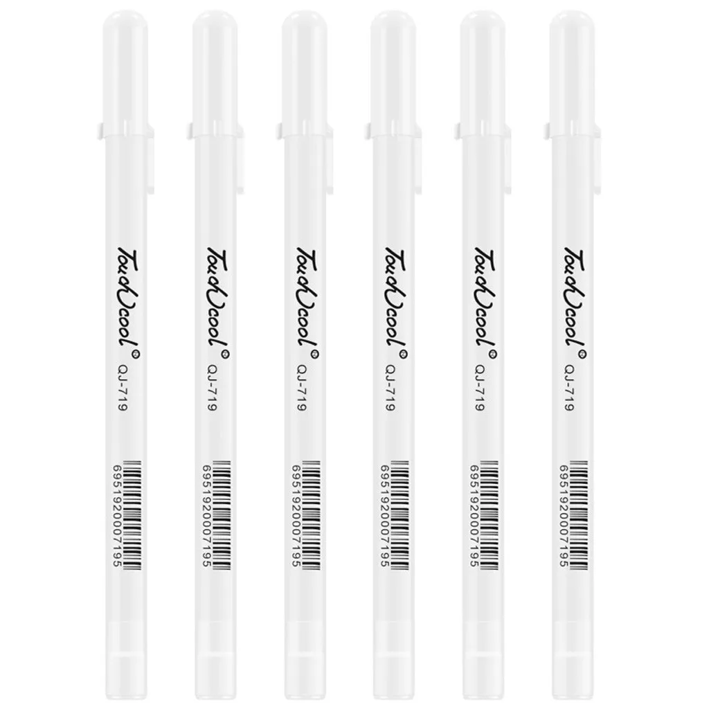 Белые гелевые ручки с тонким кончиком чернила креативные для иллюстрации дизайн