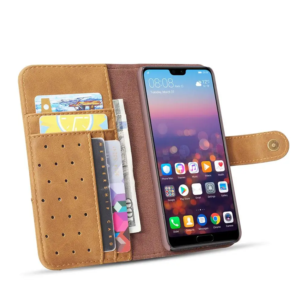 Вертикальный чехол для HUAWEI P20 LITE/NOVA 3E в деловом стиле ретро из воловьей кожи с узором чехол для телефона с ремешком и кнопкой R29
