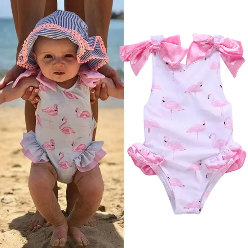 Для новорожденных милая детская одежда для малышей купальный костюм для девочек Купальник Цельный купальник бикини пляжная одежда
