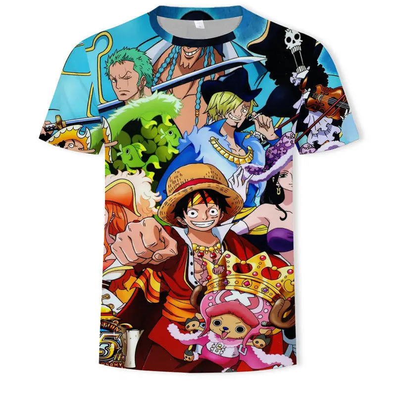 

Summer casual One Piece Tops Tees Japan Anime One Piece T-shirt 3D Men T-shirt harajuku short Sleeve tshirts 6XL DropShipping