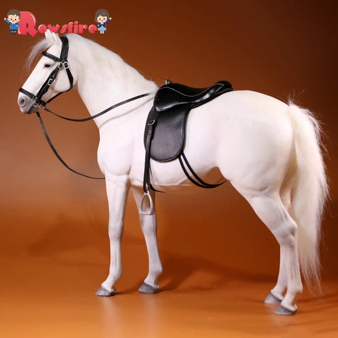 

33cm 1/6 Scale Germany Hannover Warm Blooded Model Horse Decoration - White