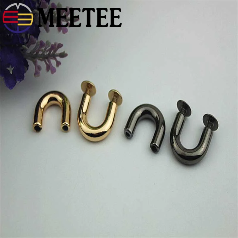 4 шт. металлический зажим Meetee для сумки подвесные боковые крючки пряжки винтовые