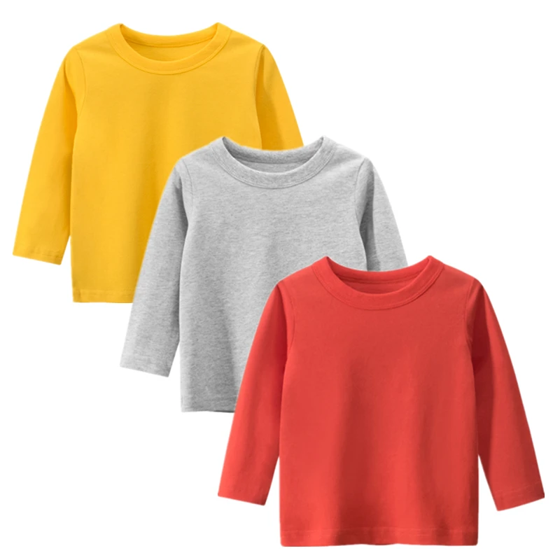 Boy Tops 2-8-Years-Shirt Long-Sleeve Toddler Girls Kids Children Clothing Cotton Autumn