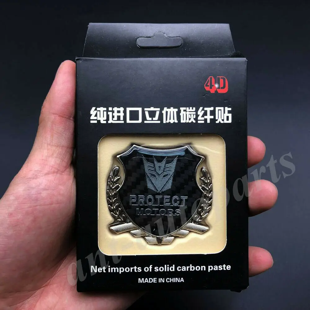 

Carbon Fiber Transformers Autobot Deception Auto Rear Badge Emblem Decal Sticker