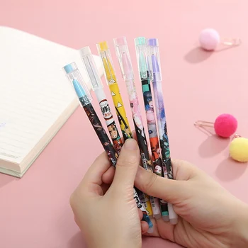 

12 Pcs Japanese Anime Demon Slayer: Kimetsu No Yaiba Naruto Gel Pen Creative Stationery Student Writing Tool Learning Supplies