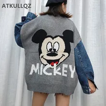 Высококачественный Женский брендовый джинсовый свитер с рукавами, пальто для женщин, Осень-зима, Свободный кардиган большого размера с v-образным вырезом для зимы