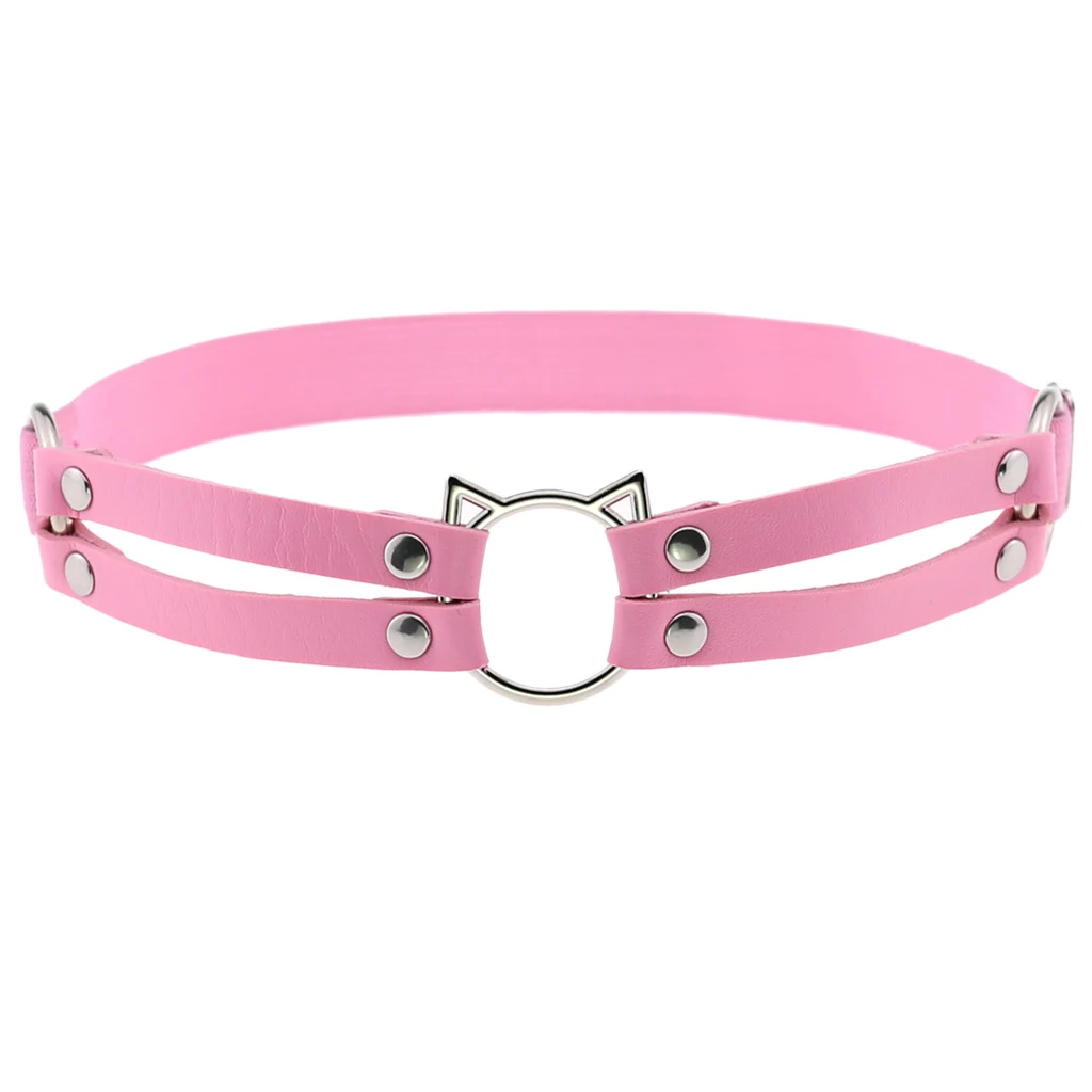 Fashion Lady Gothic Cat Leather Elastic Garter Belt Thigh Dancer Punk Strap Fashion Lady Gothic Cat Leather Elastic Garter Belt Thigh Dancer Punk Strap