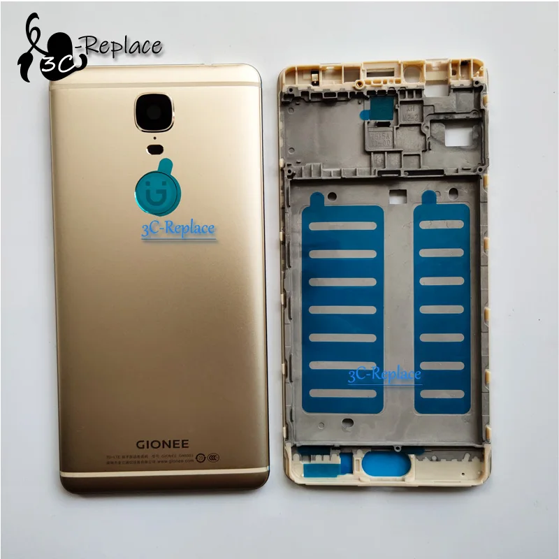 

5.5 inch For GiONEE M6 GN8003 / For QMobile M6 LCD Faceplate Front Middle Frame Housing Battery Door Back Cover Housing Case