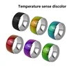Different temperature sense discolor penis lock ball bondage cock ring male large size metal delay ejaculation Sex Toy man 1