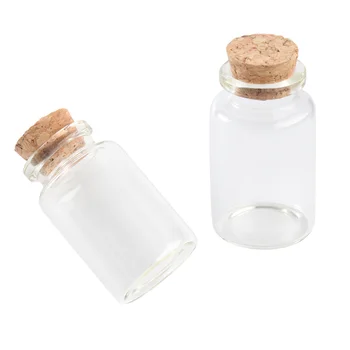 

6pcs 120ml Spice Jars with Cork Lid Glass Bottle Kitchen Storage Container for Scented Tea Coffee