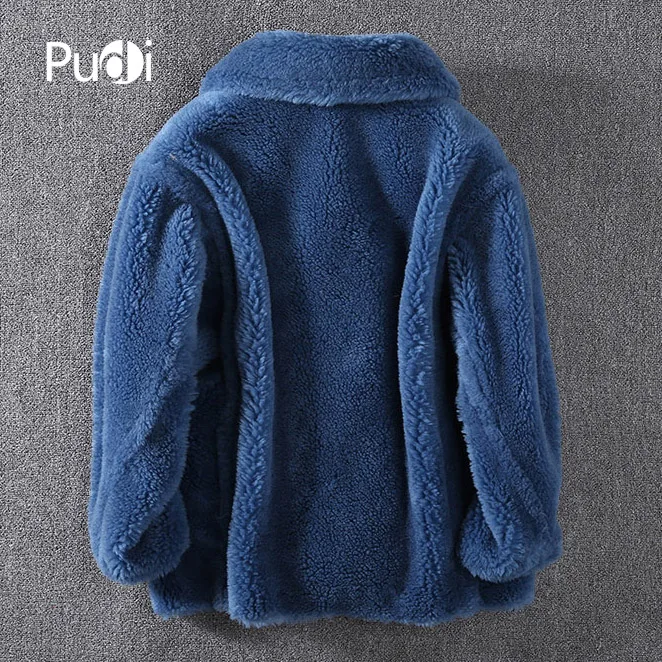 PUDI T18004 женские зимние теплые натуральная шерсть мех Короткая куртка жилет пальто для девочек Женская куртка пальто
