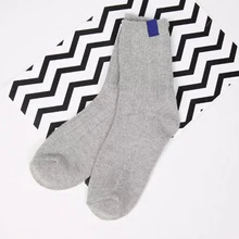 Женские Теплые повседневные носки в полоску с 3D принтом в стиле ретро; сезон осень-зима; однотонные рождественские носки