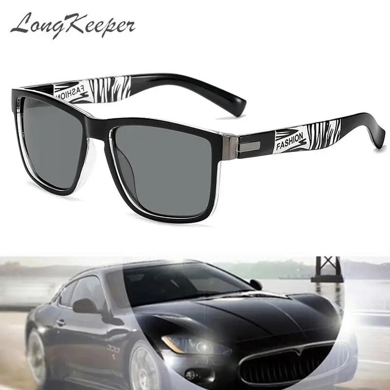 

LongKeeper Men Women Classic Retro Polarized Sunglasses Fashion Lighter Design Square Frame 100% UV Protection Driving Goggles