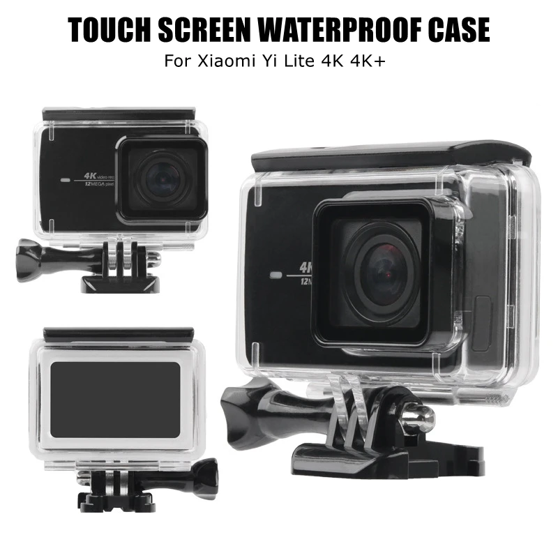 

New Xiaoyi 2 4K Lite Underwater Protective Box Touchable Cover Dive Case For Xiaomi Yi 4K 4K+ YI Lite 3 Model Camera Accessories