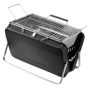 

EASY-Folding Barbecue Grill Stainless Steel Portable Charcoal Grill for Camping Travel Garden Outdoor