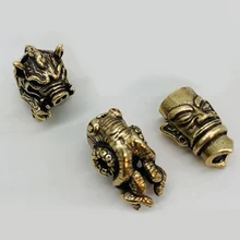 3 шт./лот Осьминог нож бусины латунь кабан бусины зонтик веревка Кулон красные медные бусы на веревочке DIY