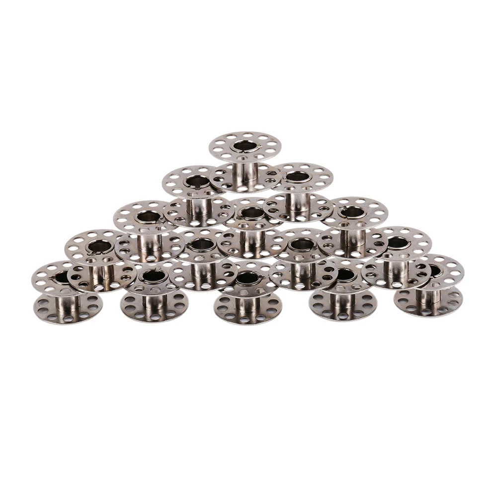 High Quality 20PCS Metal Bobbins Spool Sewing Craft Tool Stainless Steel Sewing  Machine Bobbins Spool for Brother Janome Singer - AliExpress