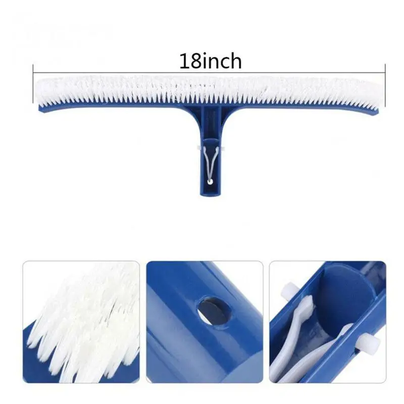10inch Swimming Pool Wall Brush Cleaning Tools Aluminum Pools Hot Pool Cleaner Swimming Spa Spring Tool Handle Spa For Pond R1N6