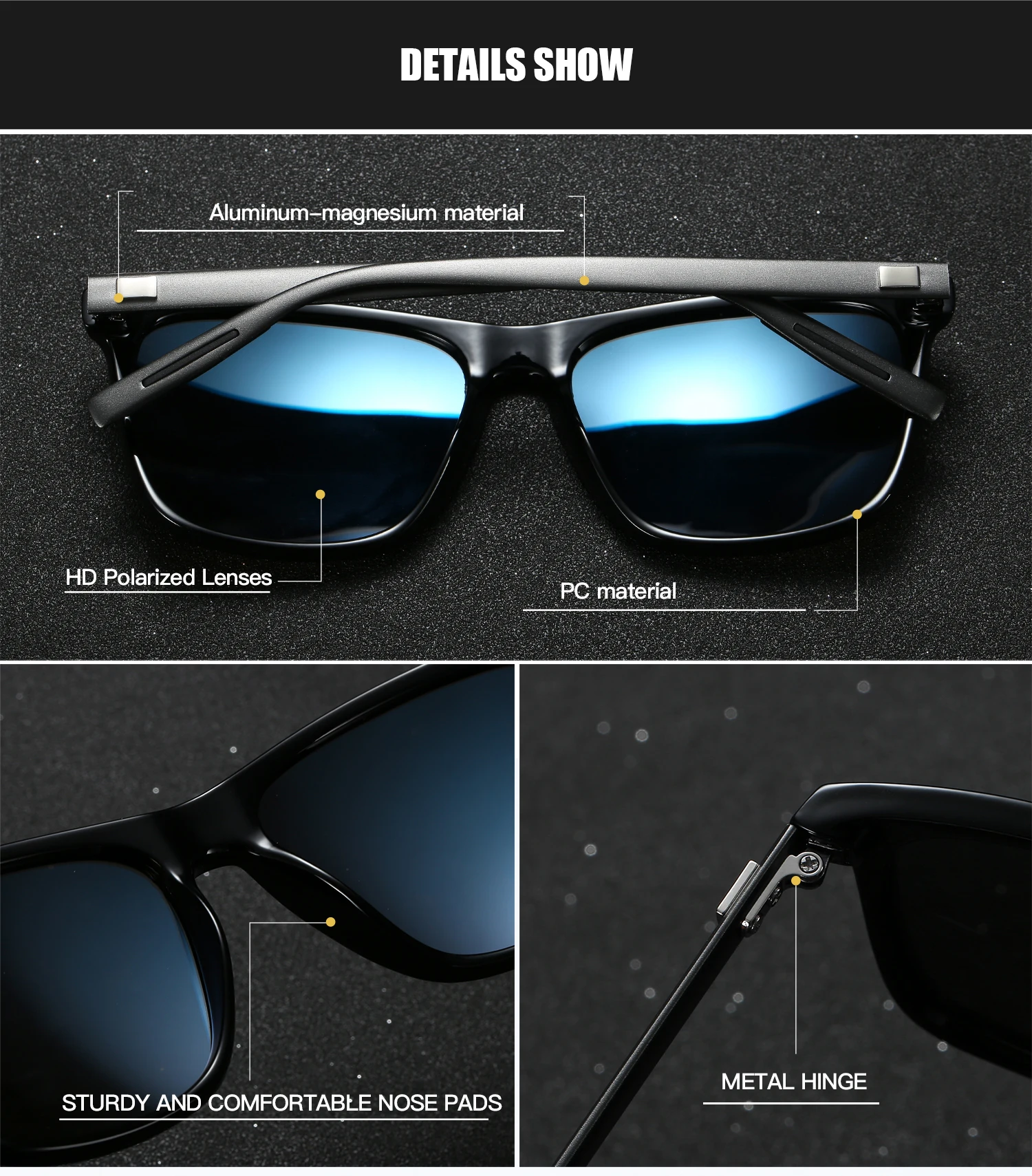RoyalHot, поляризационные, квадратные, алюминиево-магниевая оправа, солнцезащитные очки для мужчин и женщин, для вождения, солнцезащитные очки, солнцезащитные очки, мужские очки, 90083