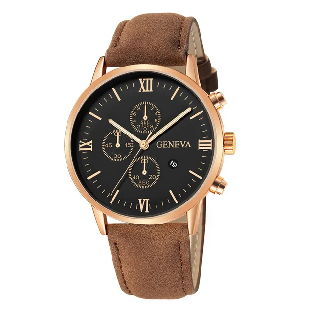 2021 Relogio Masculino Watches Men Fashion Sport Stainless Steel Case Leather Strap Watch Quartz Business Wristwatch Reloj Hombr K3