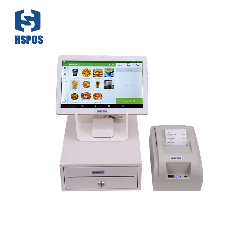 Android Cash Register With Free POS Software And Printer Bluetooth Barcode Scanner for Retail Store And Fast Food Shop