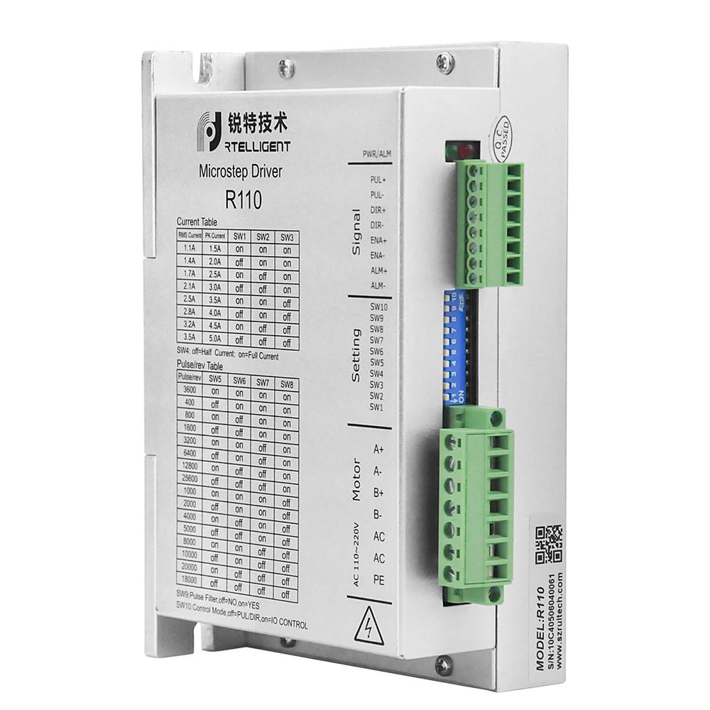 Rtelligent 220VAC Nema 42 высокий крутящий момент 12N. M 20N. M 5A цифровой шаговый двигатель драйвер шаговый преобразователь драйвер двигателя для ЧПУ комплект