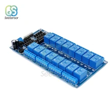 DC 5V 12V 16 Channel Relay Module Interface Board With Optocoupler Protection LM2576 Power for Arduino DIY Kit