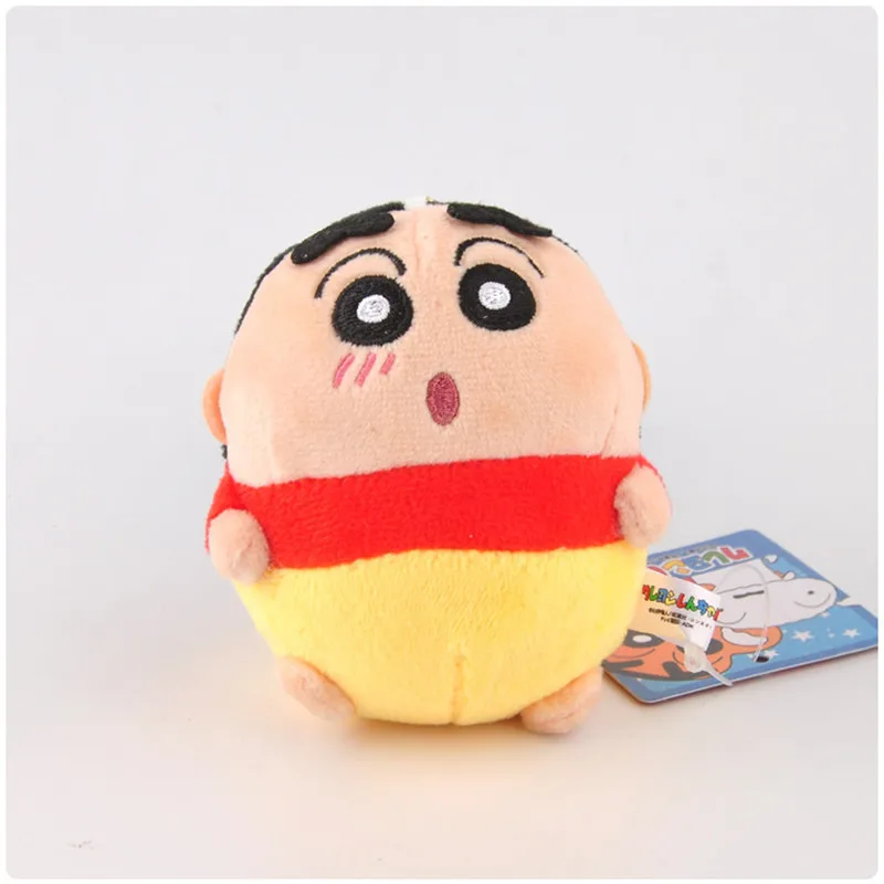 Crayon Shin-Chan Плюшевые игрушки Аниме Мультфильм Crayon Shinchan белая собака свинья плюшевый динозавр куклы брелоки для сумки брелок 8 см 10 шт - Цвет: Style 1