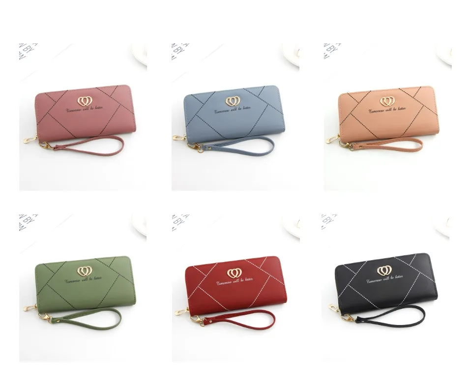 Женский Длинный кожаный бумажник porte monaie femme domppet кошельки carteira slim carteras para mujer billetera porte feuille2019