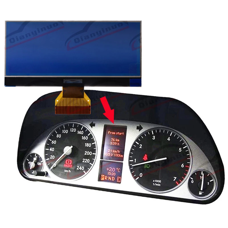 Qianyinuo Dashboard Lcd Screen For Mercedes A B Class W169 W245 Lcd Display 8 Volt Version Gauge Sets Dash Panels Aliexpress