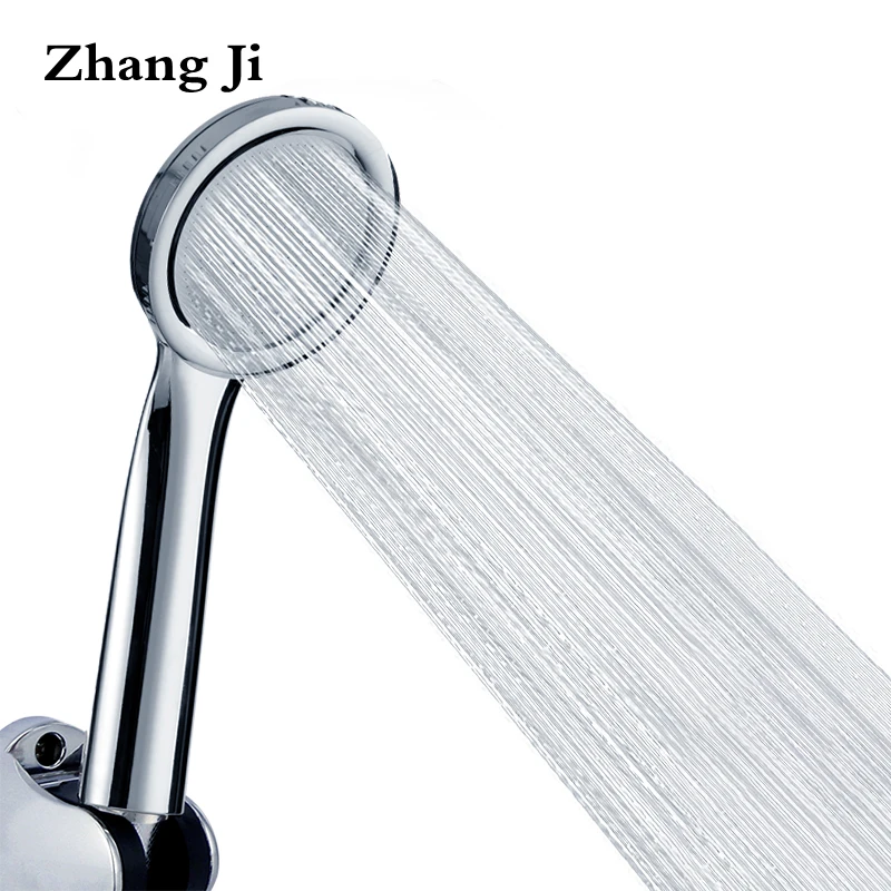 ZhangJi ультратонкие давление Boost Душ сопла 30% Watersaving ванная комната ручной прочный под давлением хромированный душ насадки для душа