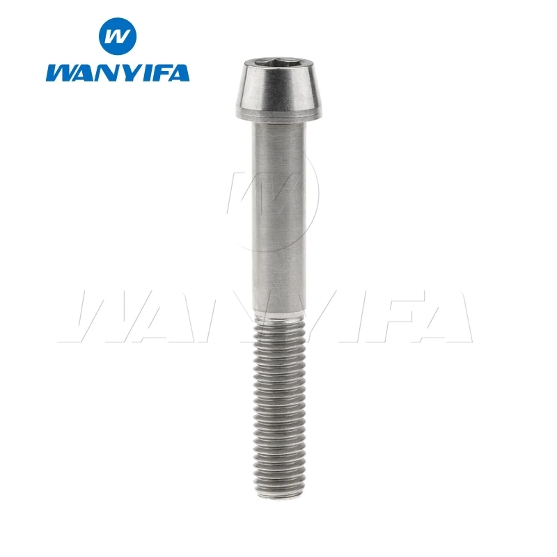 M10x70 Titanium Wanyifa M10x55 60, 65, 70, 80, 85 100mm конические головки винт с титановым болтом для велосипедная Рама части - Цвет: M10x70 Titanium