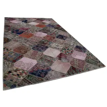 

225x340 Cm Multicolor Handmade Modern Patchwork Rug-7x11 Ft