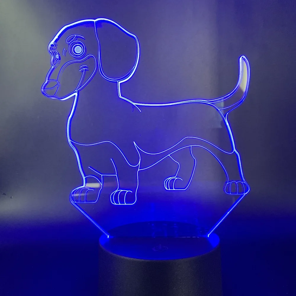 3D Lamp Lovely Dog for Bedroom Decoration Dropship Touch Sensor Color Changing for Children Awesome Gift Led Night Light Lamp