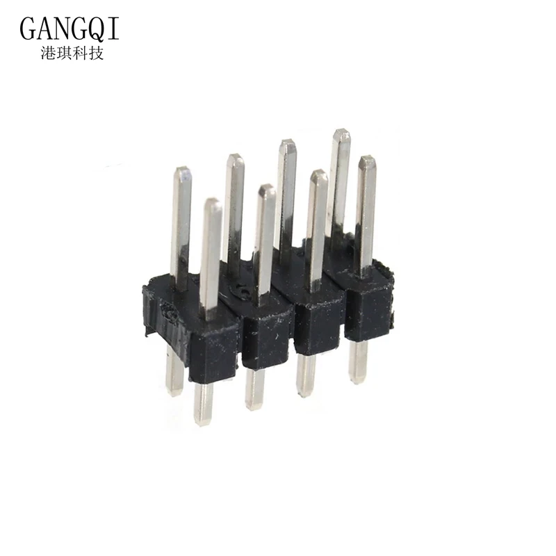 2.54mm Double Row Male 2~40P Breakaway PCB Board Pin Header Connector Strip Pinheader 2 * 2/3/4/6/8/10/12/15/20/40P For Arduino