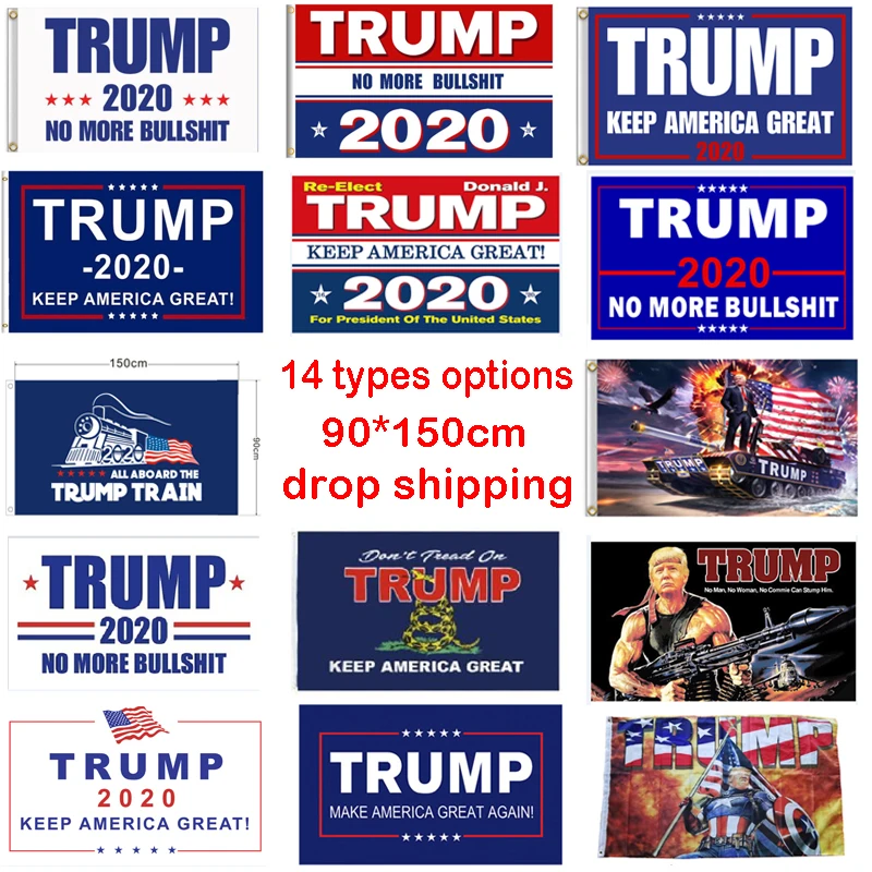 

Drop Wholesale 2020 USA President Flag for Donald Trump 150*90cm KEEP AMERICAN GREAT Flags Hanging Decoration Banner Yard Sign