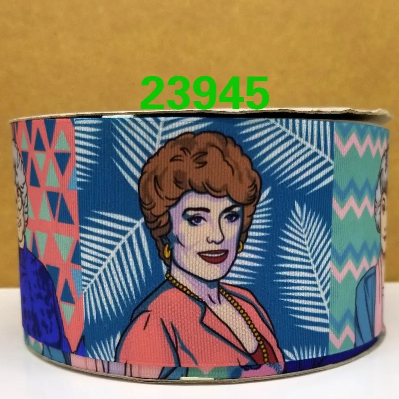 50 ярдов мультфильм напечатанный grosgrain ленты 23946 - Цвет: 23945