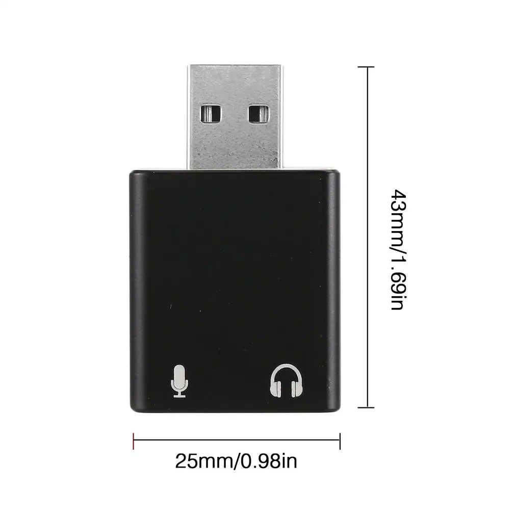 Hifi Magic Voice 7,1 CH звуковая карта USB с 3,5 мм динамиком наушники и микрофоны совместимы с Windows, Mac