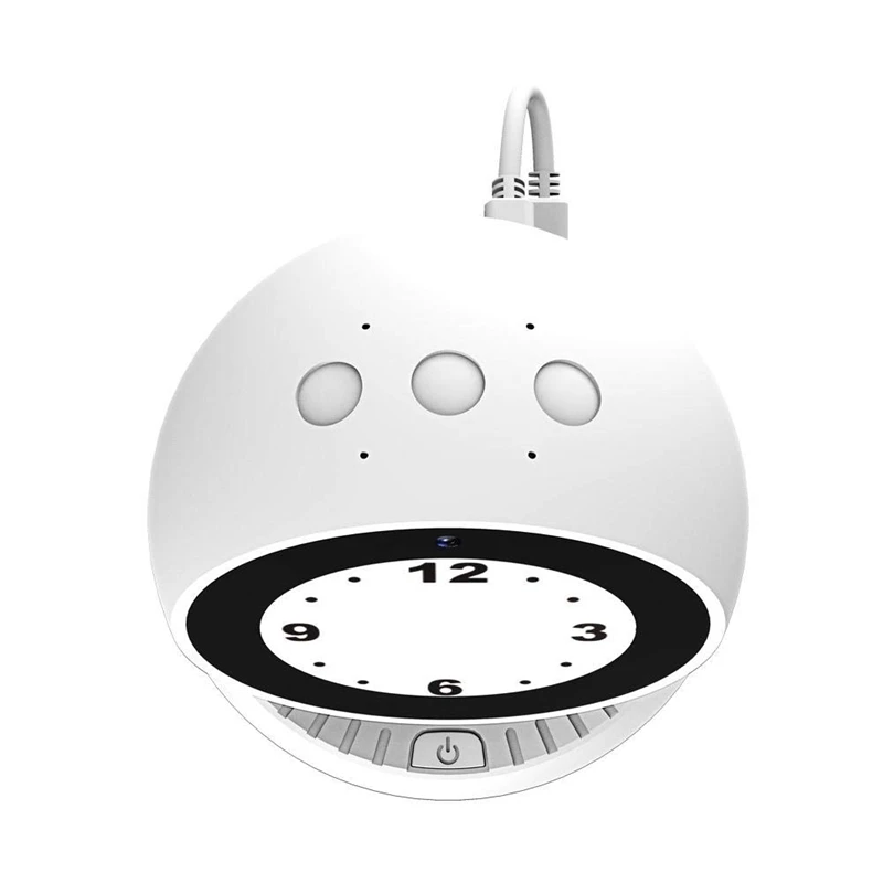 Elegant Circular Portable Battery Stand For Echo Spot 5200Mah(White