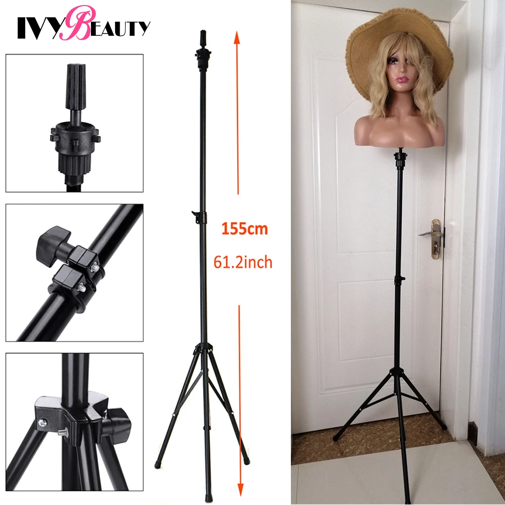 Heavy Duty Wig Stand Tripod With Tray Hairdressing Training Mannequin Head  Tripod Stand Training Doll Head Styling Making Wigs - AliExpress