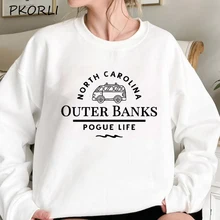 

Outer Banks Sweatshirts Women Nort Carolina Crewneck Pogue Life Hooded Harajuku Unisex Long Sleeve Pullover Vintage Clothes