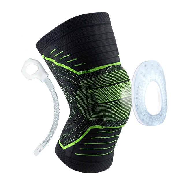 Knee Pads Professional Compression Knee Brace Support for Arthritis Relief, Joint Pain, ACL, MCL, Meniscus Tear, Post Surgery Style D Green 1pcs