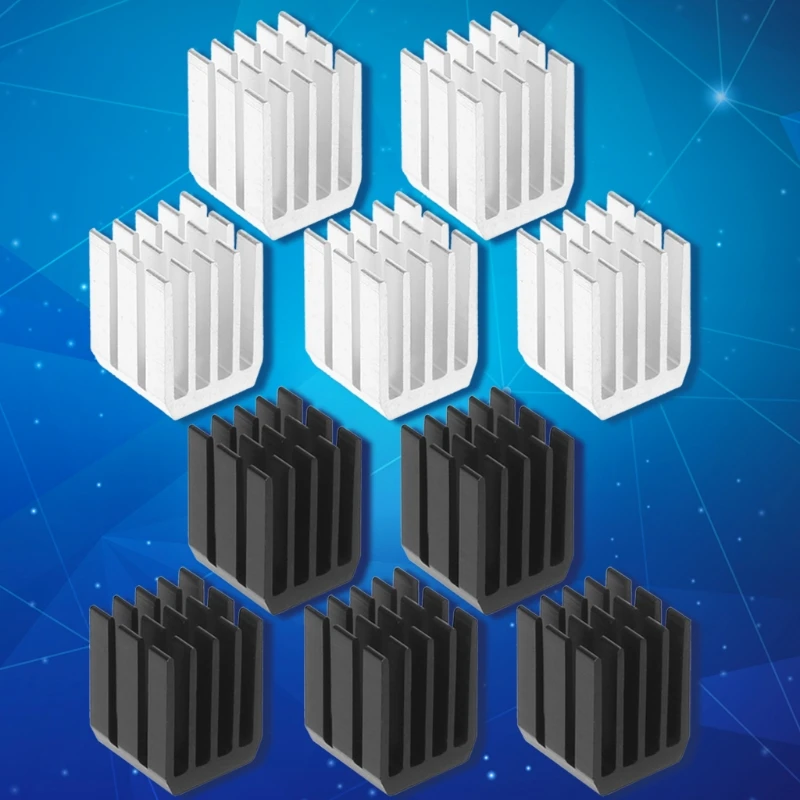 

5Pcs/Set 9*9*12mm Aluminum Cooling Heat Sink Chip Radiator Heatsink Cooler 62KA