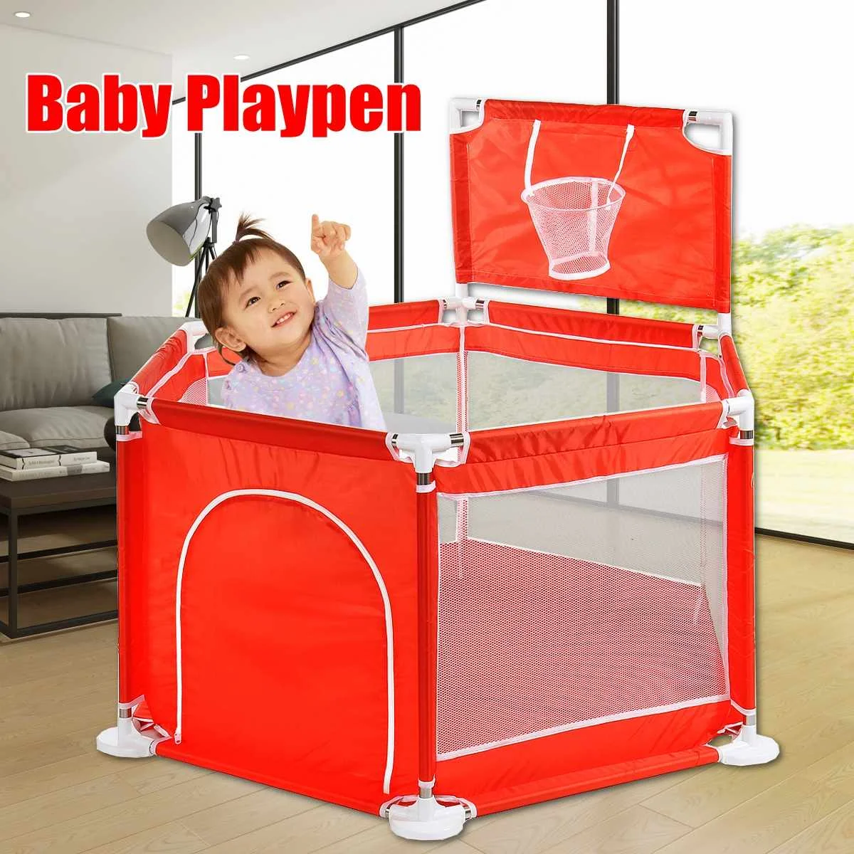 6 sided baby playpen